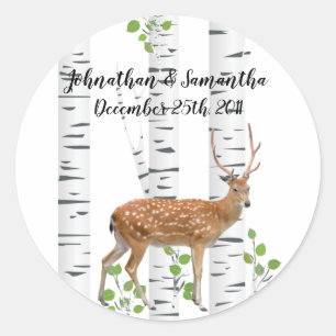 6 - 3" Favoriser Stickers Deer Doe Woodland Buck L
