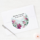 6 - 3" Favoriser Stickers Fleur tropicale sur Blue (Enveloppe)
