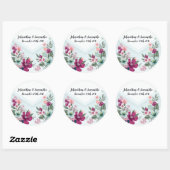 6 - 3" Favoriser Stickers Fleur tropicale sur Blue (Feuille)