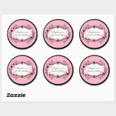 6 - 3" Favoriser Stickers Girly Butterfly Zebra Pr (Feuille)