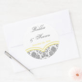 6 - 3" Favoriser Stickers Gris Jaune Gris Damas La (Enveloppe)