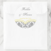 6 - 3" Favoriser Stickers Gris Jaune Gris Damas La (Sac)