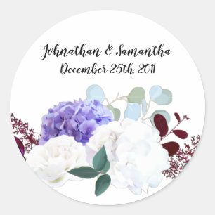 6 - 3" Favoriser Stickers Lavender Hibiscus sur Wh