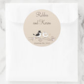 6 - 3" Favoriser Stickers Mariage Birds Bride Groo (Sac)