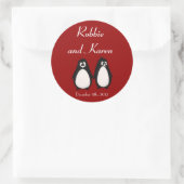 6 - 3" Favoriser Stickers Penguin Love Couple Mate (Sac)