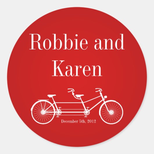 6 - 3" Favoriser Stickers Whimsical Red Double Vél (Devant)