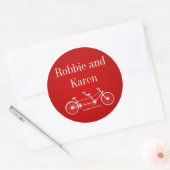 6 - 3" Favoriser Stickers Whimsical Red Double Vél (Enveloppe)