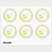 6 - 3"gunst Stickers Rubber Ducky Bubbles (Vel)
