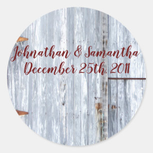 6 - 3"gunst Stickers Witte Wash Houten Schuurdeur 