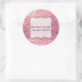 6 - 3-inch Favor Stickers Roos Gold Glitter (Tas)