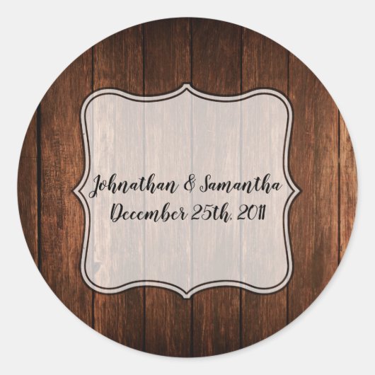 6 - 3" Stickers Favoriser Grange Bois Pays Rustiqu (Devant)