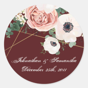 6 - 3" Stickers Favoriser Jardin Géométrique Vin R