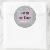 6 - 3" Stickers Favoriser Moderne Gris Damas Prin (Sac)