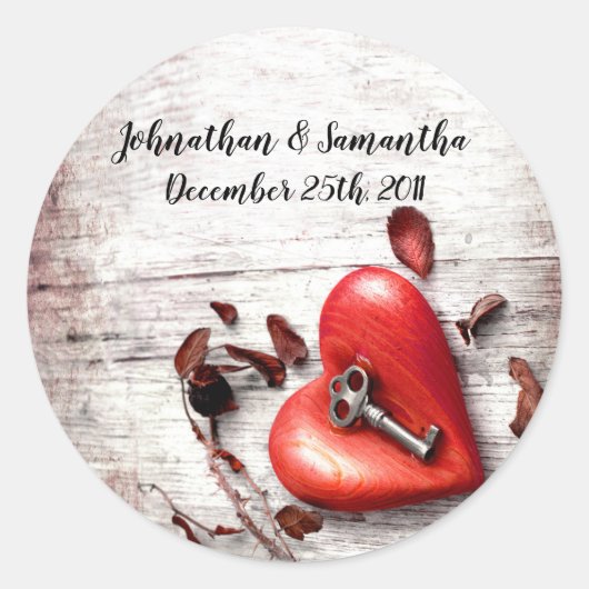 6 - 3" Stickers Favoriser Pays Bois Clé de mon ore (Devant)