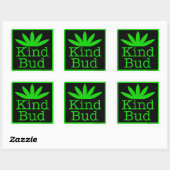 6 - 3"vierkante Kind Bud Stickers (Vel)
