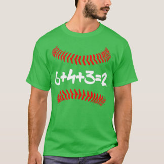 6 4 3 2 Baseball mama en papa 6432 wiskunde T T-shirt