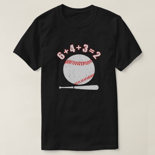 6 4 3 2 Baseball spelen T-shirt (Design voorkant)