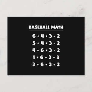6 4 3 2 Honkbal Wiskunde - Schattig Softbalspel Sp Briefkaart