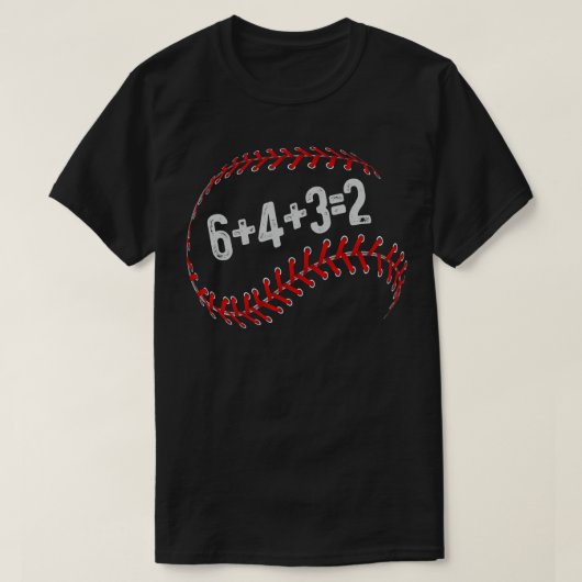 6+4+3=2 Tweemaal afspeelbare Baseball Player Fun B T-shirt (Design voorkant)