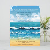 6,5 x 8,75-inch Beach Waves Wedding Invitation Kaart (Staand voorkant)