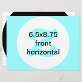 6,5 x 8,75 invitation horizontal (Devant / Derrière)