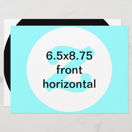 6,5 x 8,75 invitation horizontal (Devant / Derrière)