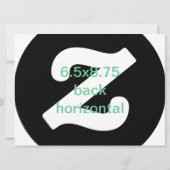 6,5 x 8,75 invitation horizontal (Dos)