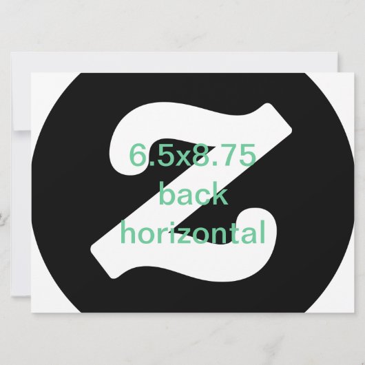 6,5 x 8,75 invitation horizontal (Dos)