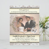 6,5x21,59 cm Faire-part de mariage élégant et vint (Debout devant)