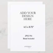 6.5x8.75" Card Print Menu (Voorkant / Achterkant)