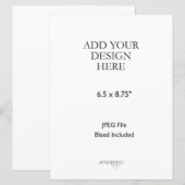 6,5x8,75" Impression de carte (Devant / Derrière)