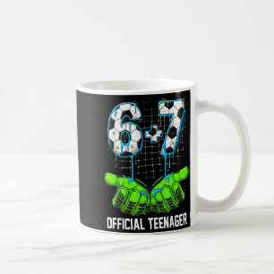 6+7 = 13 Jarige Jongens Meisjes Tiener 13e Verjaar Koffiemok