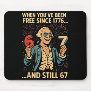 6-7 7-6 George Washington Meme Grappig 67 Ontwerp Muismat