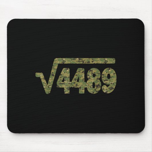 6 7 Army Pattern Meme Square Root 4489 Slang Math  Muismat (Voorkant)