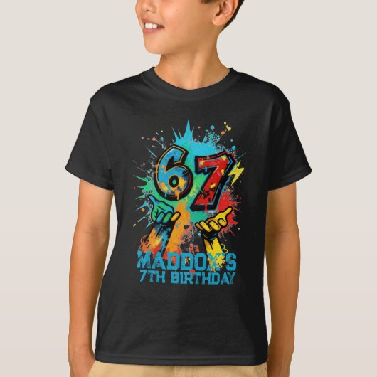 6-7 Birthday T-shirt Six Seven (Devant)