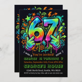 6-7 Boys Birthday Party Invitation Kaart (Voorkant / Achterkant)