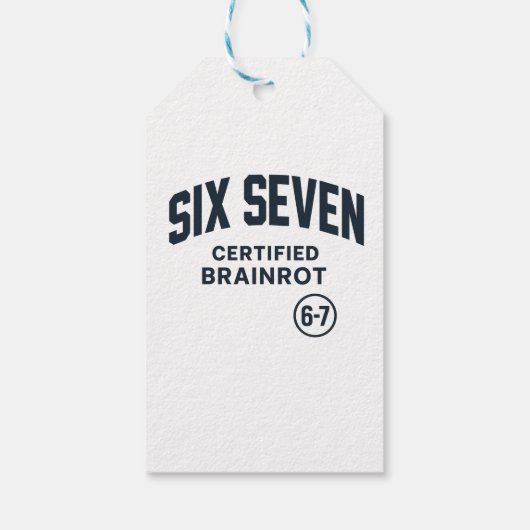 6 7 Certified Brain Rot Cadeaulabel (Achterkant)