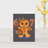 6 7 Christmas Leopard Gingerbread Kaart (Gele Bloem)