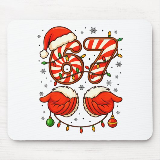 6-7 Christmas Squad Funny 67 Six Seven Meme Xmas 6 Muismat (Voorkant)