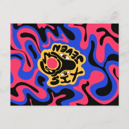 6 7 curvy waves feestdagenkaart