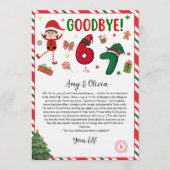 6 7 elf goodbye letter - funny elf letter - 67 kaart (Voorkant)