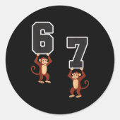 6 7 Funny Matching Teachers Halloween Costume Monk Ronde Sticker (Voorkant)