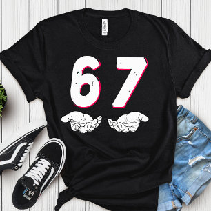 6 7 grappig, Six Seven Meme Trendy T-shirt
