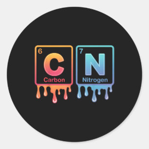 6 7 Grappige Wetenschap Scheikunde Docent Periodie Ronde Sticker