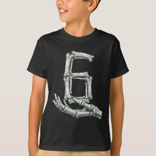 6 7 Halloween Skelet Grappig 67 Meme Gen Alpha Zes T-shirt