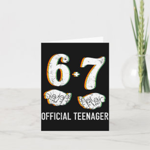 6+7 jaar oude jongens meisjes tiener 13e verjaarda kaart