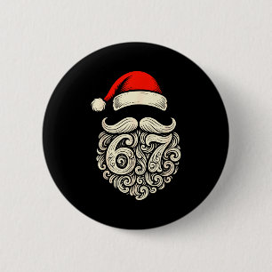 6 7 Kerst Morsig 67 Kerstman Zes Zeven Kerst B Ronde Button 5,7 Cm