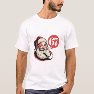 6 7 Kerstmis Zes Zeven Brainrot Kerstman T-shirt