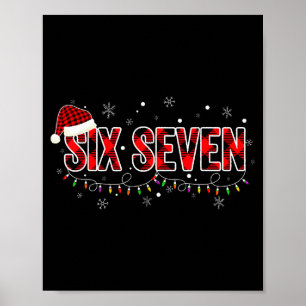 6 7 Kerstmis Zes Zeven Xmas 67 Prettig Kerstfeest Poster