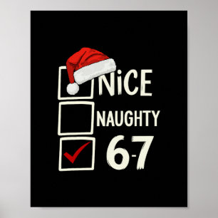 6-7 Kostuum Meme Leuk Stout 67 Kerstmis Hersen R Poster